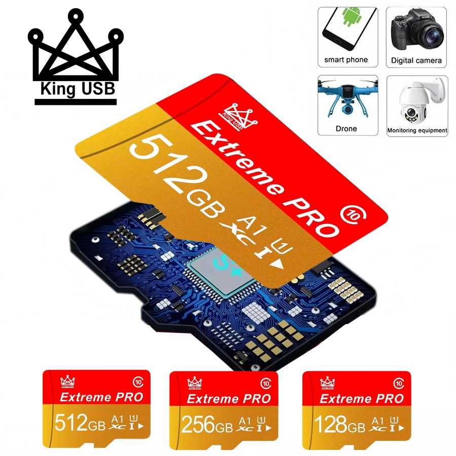 Универсальные карты памяти Micro TF SD, карты TF, SD-карты 64GB, 32GB, 512GB, 128GB, 256GB Ultra HD, защита от повреждений, для ПК, Mac, дронов, игр Хранение данных