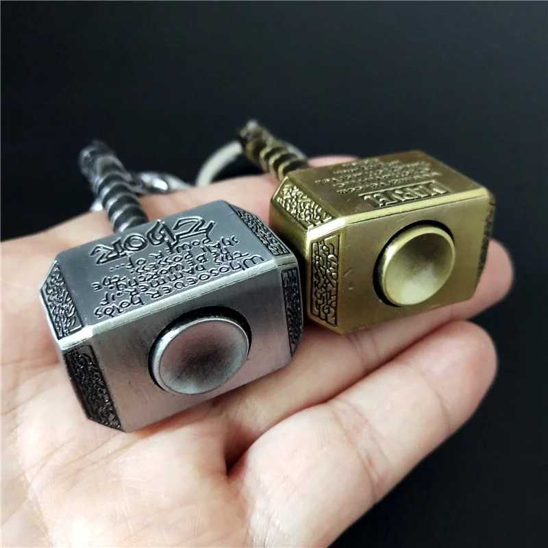Wiitin Thors Battle Hammer Fidget Hand Spinner, сделанный из металла The Mighty Mjolnir, брелок, игрушка, игрушки для снятия стресса для детей, подарок Игрушки антистресс