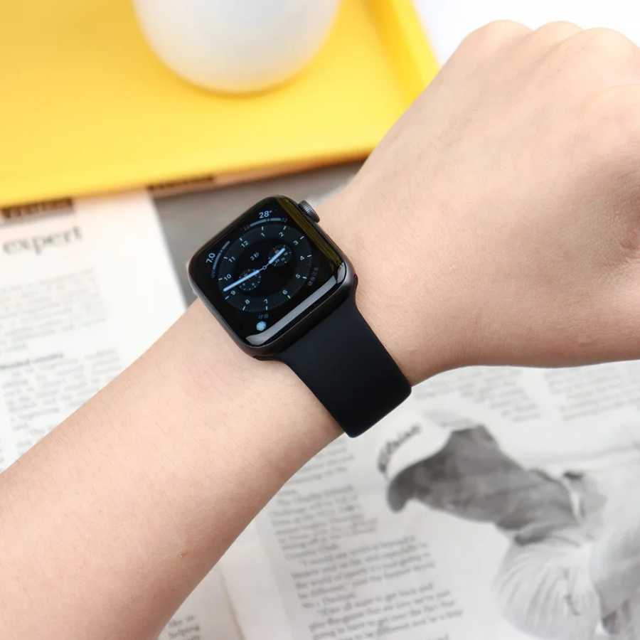 Фотография №3 товара Силиконовый ремешок для Apple Watch 44 мм 45 мм 41