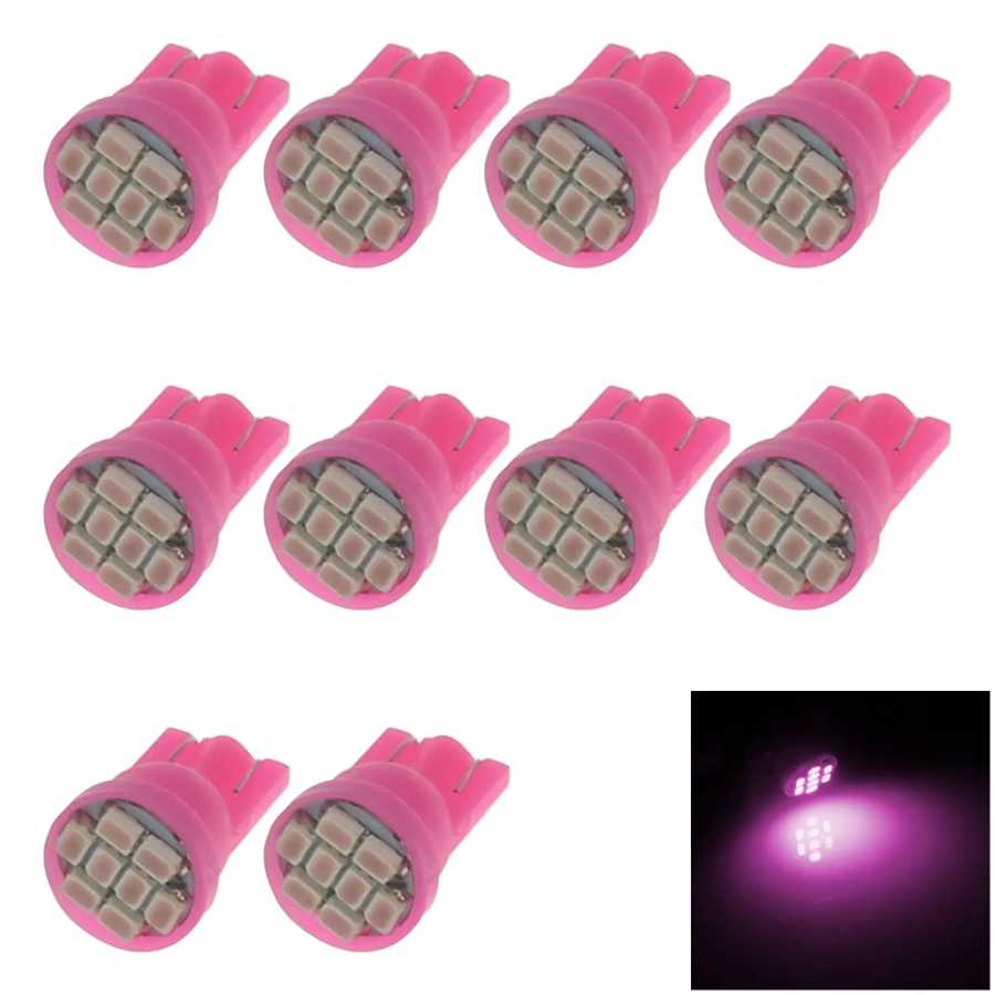 10x розовый RV T10 W5W задняя фотография фотосессия 8 излучателей 1206 SMD фотография 1252 2450 Автомобильные фары