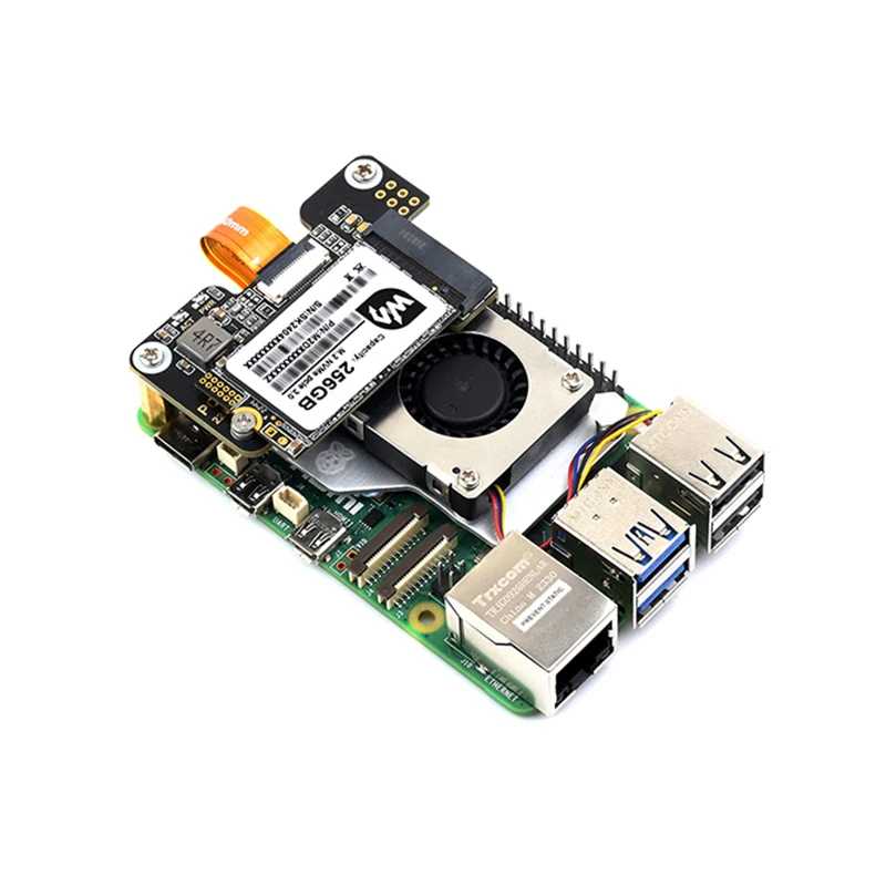 Фотография №5 товара Мини-адаптер Raspberry Pi 5 PCIe к M.2 поддерживает твердотельный накопитель