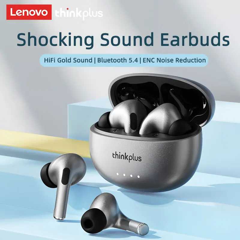 Беспроводные наушники Lenovo LP5 PRO с Bluetooth 5.4, TWS, HiFi-звуком, игровые наушники, спортивная гарнитура, длительное время работы в режиме ожидания, сенсорное управление, с микрофоном Портативное аудио и видео