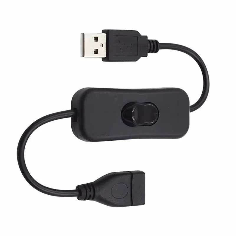 Новый USB-кабель длиной 28 см с переключателем ВКЛ./ВЫКЛ., удлинитель для USB-шнура, USB-гаджет, USB-устройство питания, инструменты Доступ к автоматизации здания