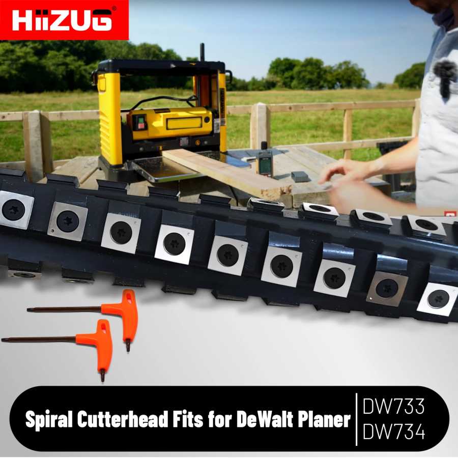 Фотография №5 товара Рубанок Dewalt DW733 DW734 Винтовая спиральная режущая головка длиной 322