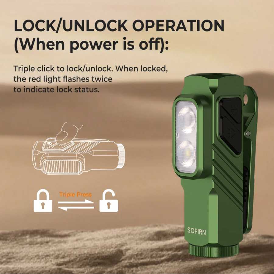 Фотография №1 товара Фонарь SOFIRN Mini ST10 1000 лм EDC с USB-C зарядкой,