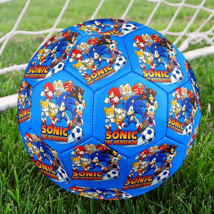 Футбольный мяч Sonic Hedgehog, размер 5, для игры в помещении, модный, для командных тренировок, отлично подходит для любителей спорта, HE41, 1 шт. Футбол（Новый）