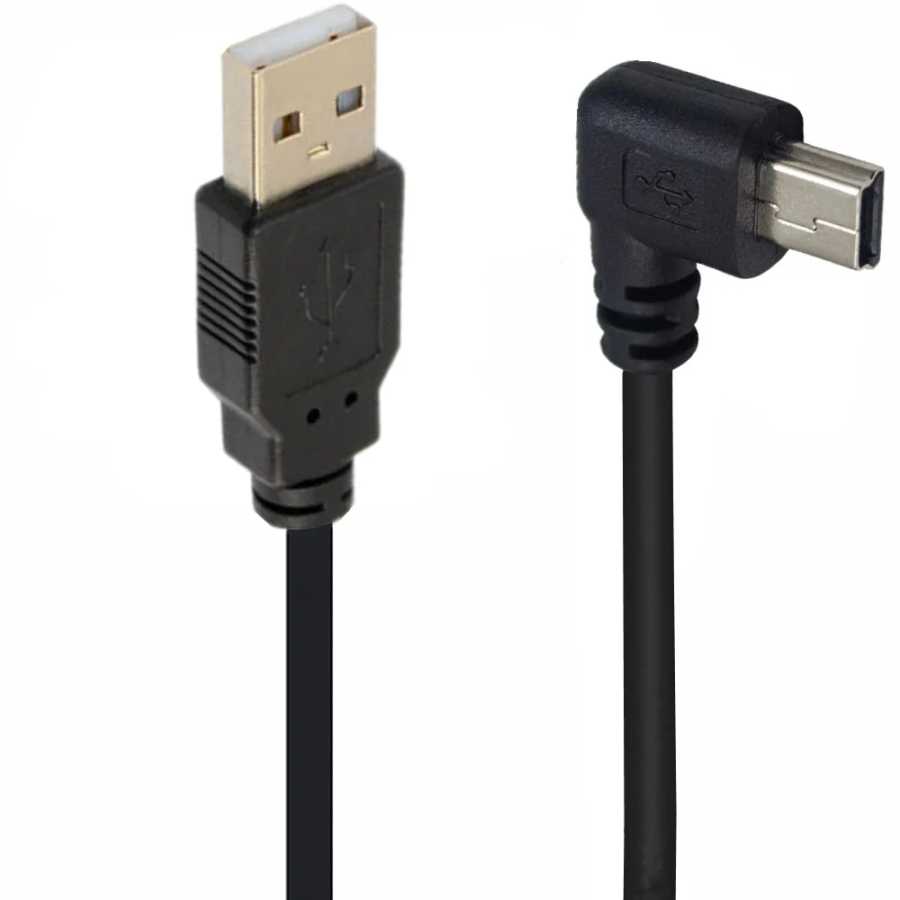 Фотография №4 товара 90-градусный мини-USB 5-контактный к USB-зарядному устройству для быстрых данных, короткий