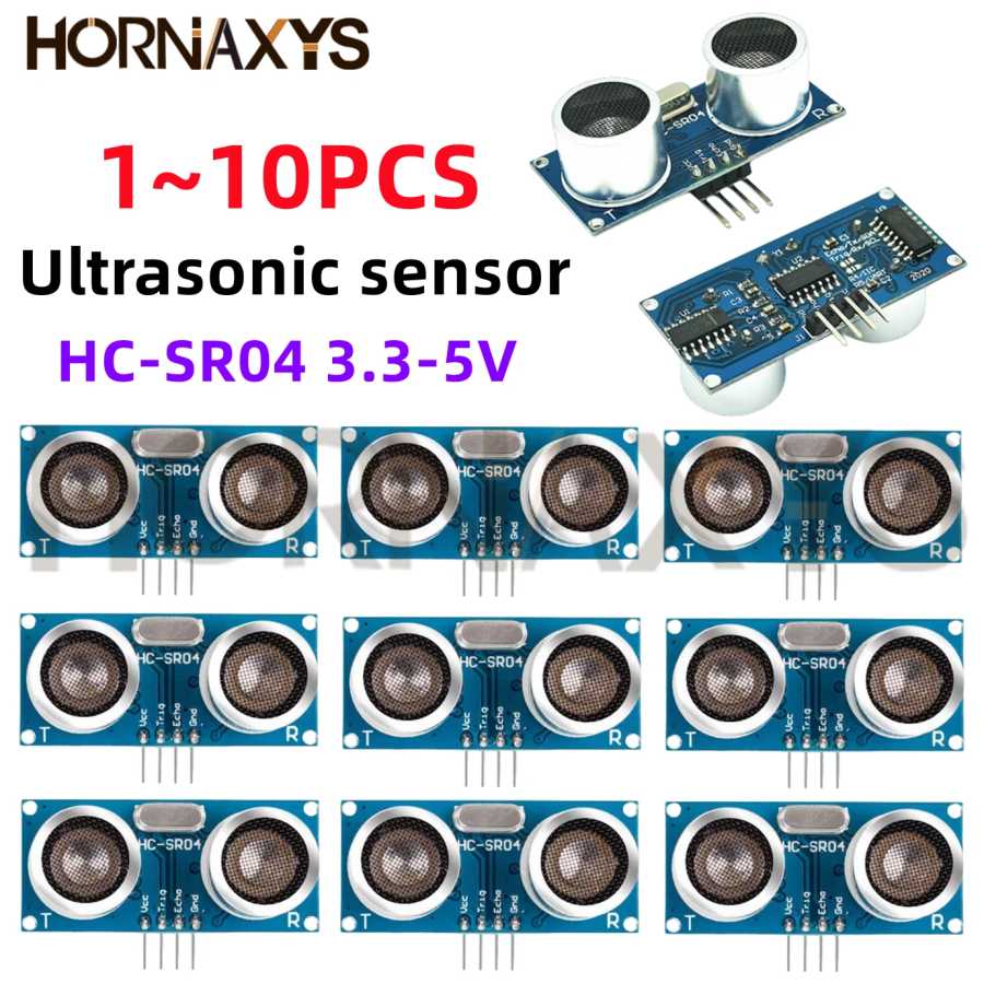 Ультразвуковой датчик HC-SR04 (HCSR04) для измерения расстояния, 1-10 шт., 3.3V-5V Активные компоненты