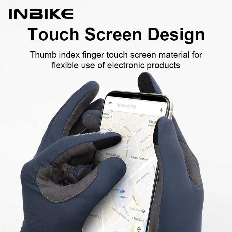 Фотография №1 товара INBIKE 2024, велосипедные перчатки с гелевой подкладкой для мужчин, осенне-зимние