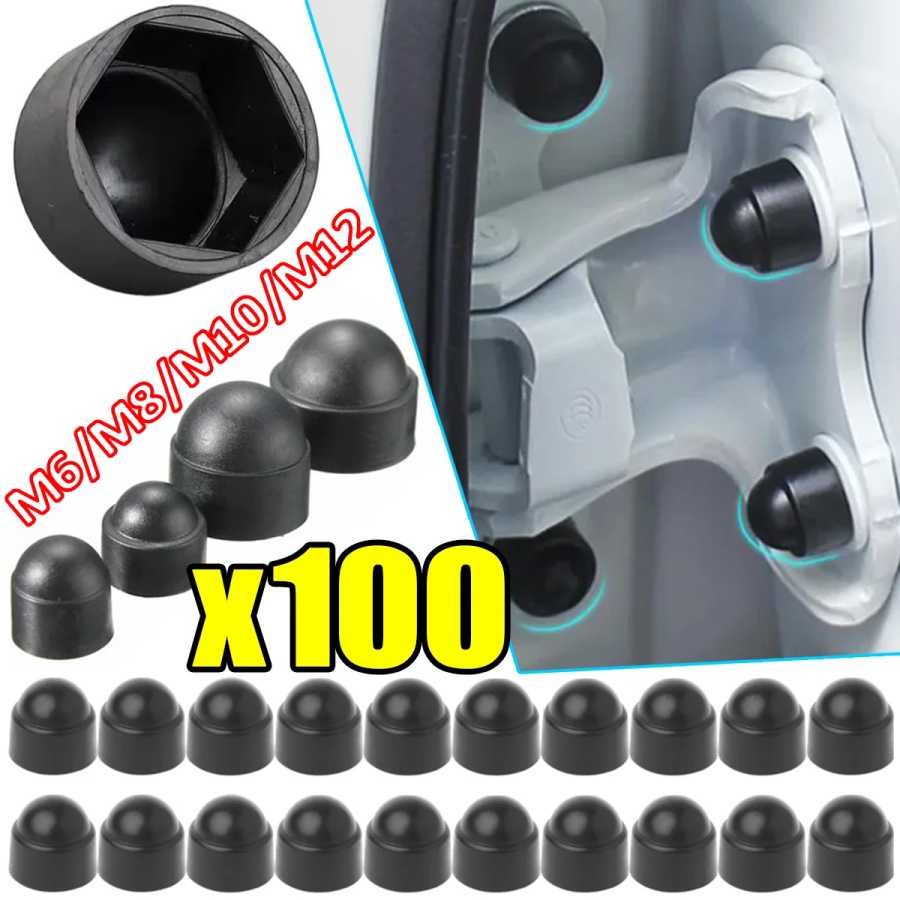 10-100 шт. шестигранные пластиковые защитные колпачки для винтов, крышка M6 M8 M10 M12, гайка для болта, купольная защитная декоративная крышка Toyota Corolla Rav4 Yaris Быстроизнашиваемых деталей