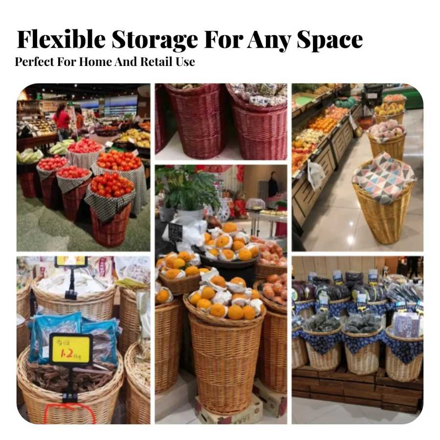 Фотография №2 товара Корзина для продуктов из супермаркета, большая вместительная демонстрационная корзина, долговечная