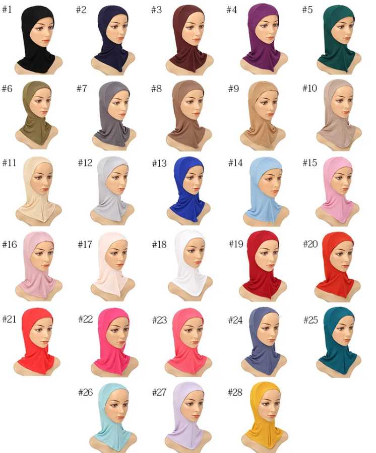 Фотография №1 товара Underscarf Inner Cap Bone Bonnet Hijab Turban Modal Stretch Full