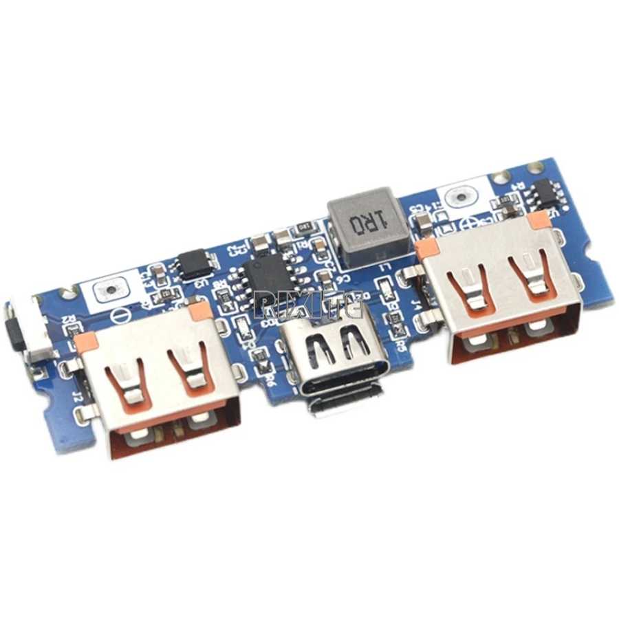 Фотография №3 товара Плата зарядного устройства Micro/Type-C USB 5V 2.4A с двумя портами