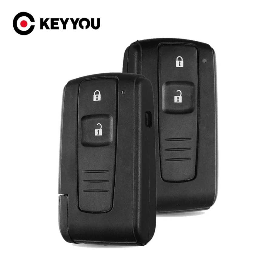 KEYYOU 2-кнопочный автомобильный пульт дистанционного управления для TOYOTA PRIUS COROLLA VERSO брелок с заменой лезвия TOY43 Стартеры