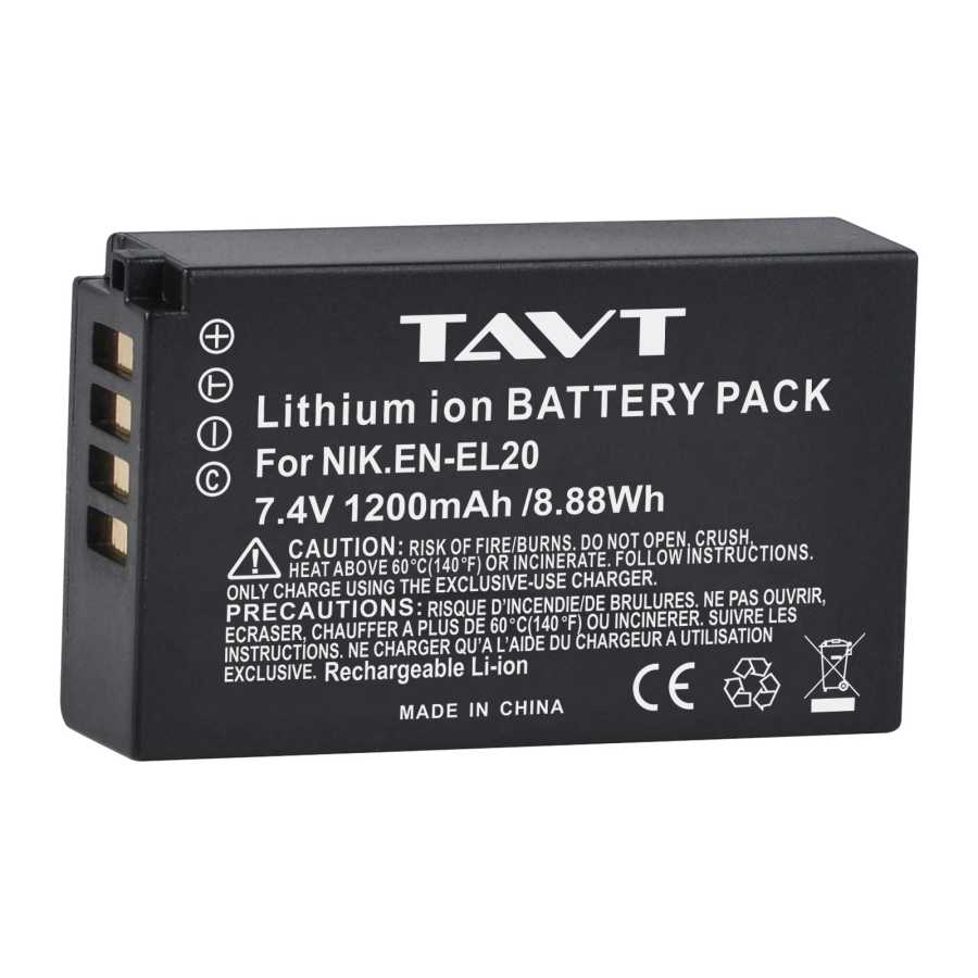 Фотография №1 товара Аккумулятор TAVT EN-EL20 EL20A и зарядное устройство USB с портом
