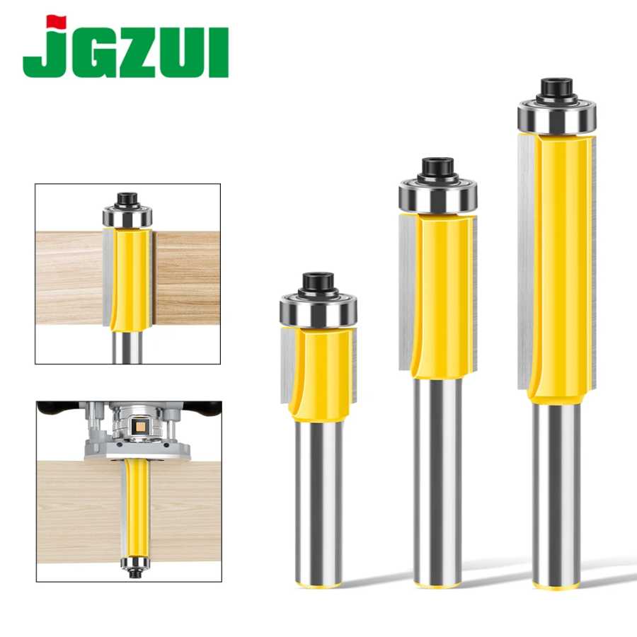 8mm Shank Lengthened Trimming cutter Belt Bearing Straight Cutter Trimming Router Bit Slotting Burr Cutter Head Trimming Cutter Сверла, пилы и режущие инструменты