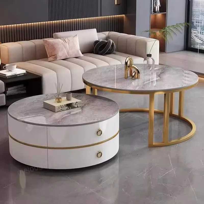 Glam Nordic Журнальные столики Круглые простые роскошные металлические журнальные столики Дизайн Современные Muebles Para El Hogar Мебель для гостиной Мебель для дома