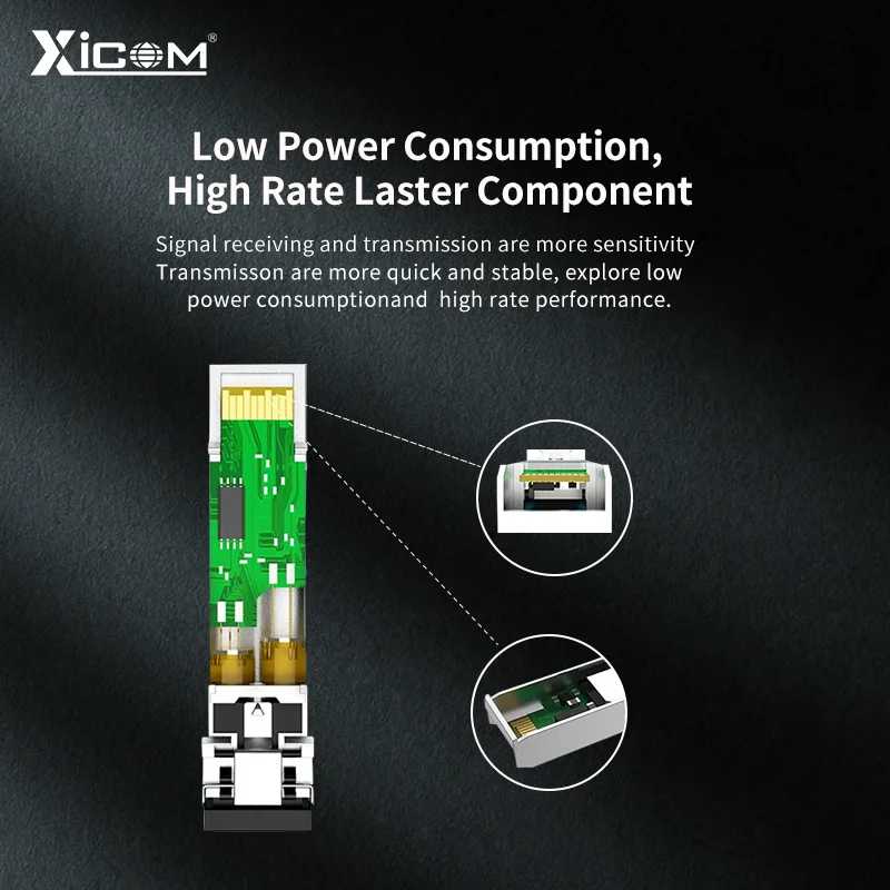 Фотография №1 товара Модуль 10G SR SFP+, многорежимный дуплексный LC, гигабитный, 850 нм,