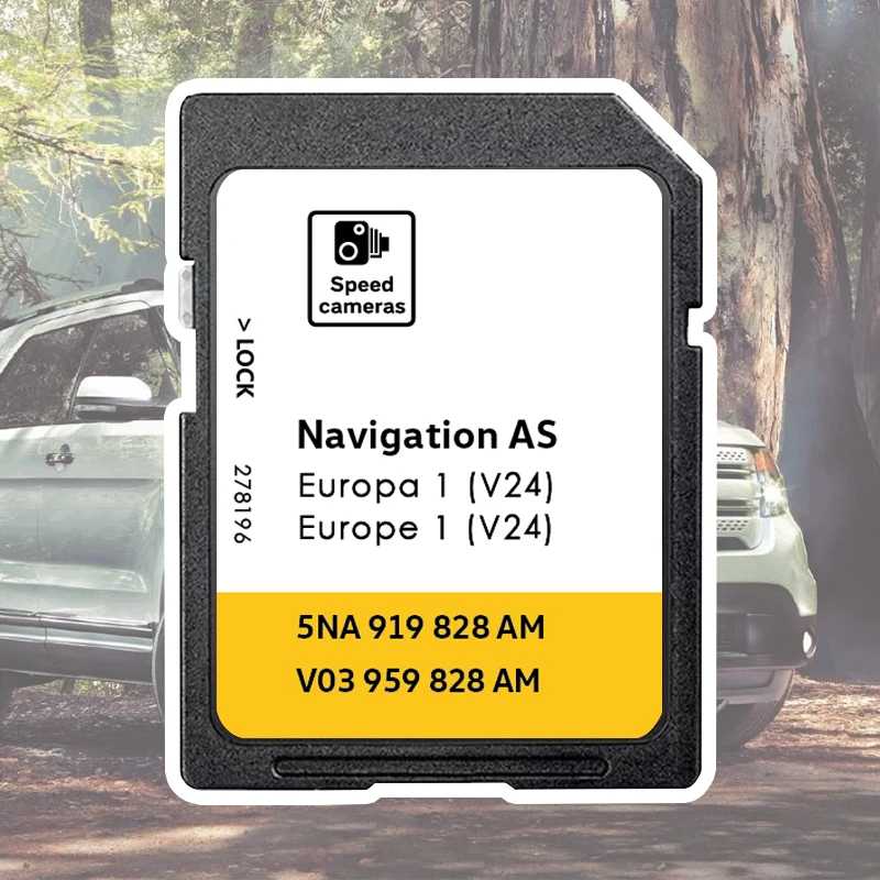 Карта Европы для GPS-навигатора на SD-карте 32 ГБ, версия 2026, новейшая, 5NA919828AM для VW Tiguan, AS V24 Видеоигры и аксессуары