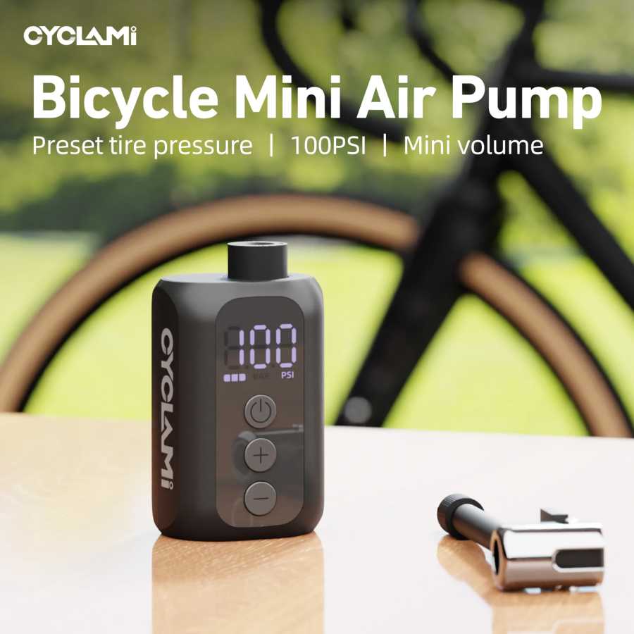 CYCLAMI A5S MINI электрический воздушный насос дорожный MTB портативный быстрый перезаряжаемый компрессор для накачивания шин 100 фунтов на квадратный дюйм с экраном Велоспорт