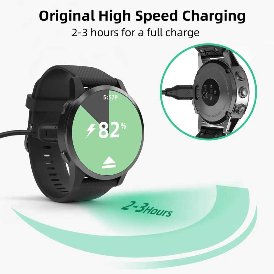 Портативный длинный USB Type-C кабель для зарядки смарт-часов Garmin Fenix 8 7 5X 6S Pro, сменная док-станция, провод Умная электроника