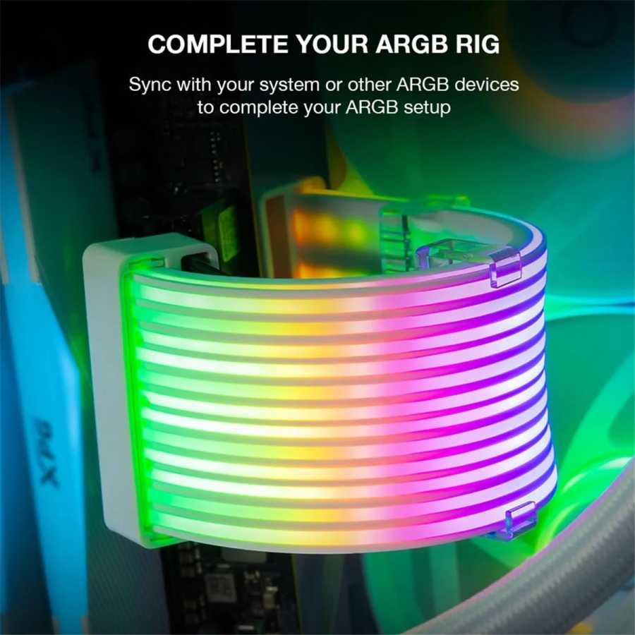 Световая лента ABGN PC RGB, удлинительный кабель блока питания, набор светодиодных лент для кабелей графического процессора и материнской платы, 5 В, 3-контактный синхронизатор ARGB Видеоигры и аксессуары
