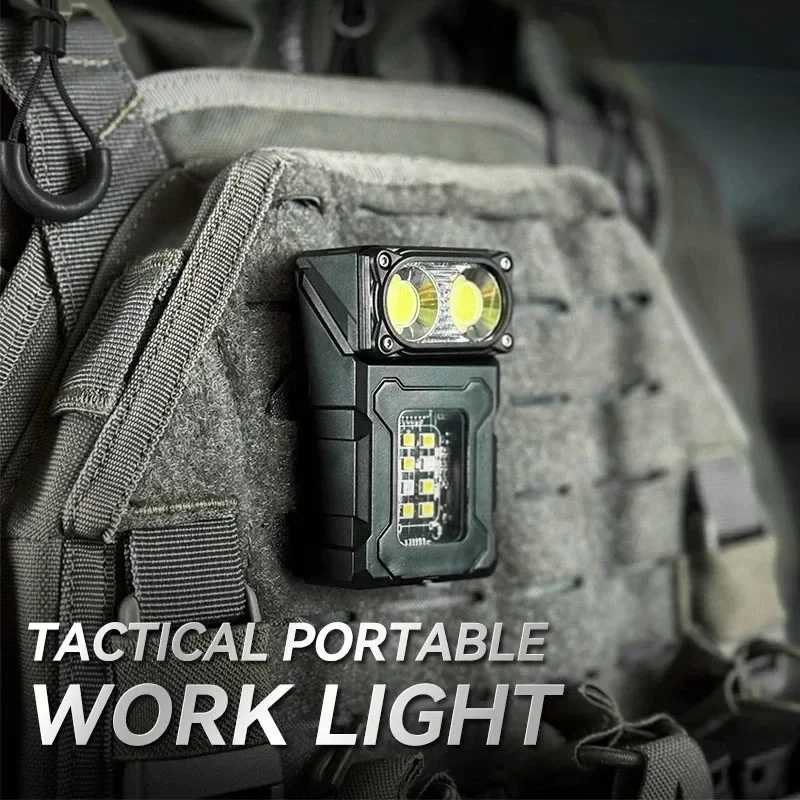 Тактический портативный рабочий фонарь EDC, мини-фонарик LED, инструмент для кемпинга и походов, фонарь MOLLE, перезаряжаемый Кемпинг и походы