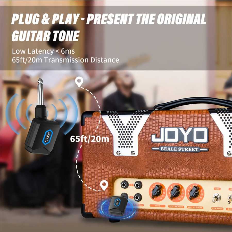 Фотография №2 товара JOYO JW-06 Беспроводная гитарная система 5,8 ГГц Перезаряжаемый цифровой беспроводной