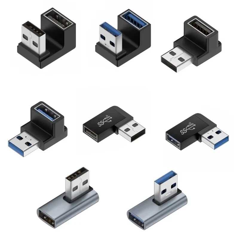 Фотография №5 товара NNBILI USB3.0 между мужчинами и женщинами, прямоугольный удлинитель, USB-адаптер, 90