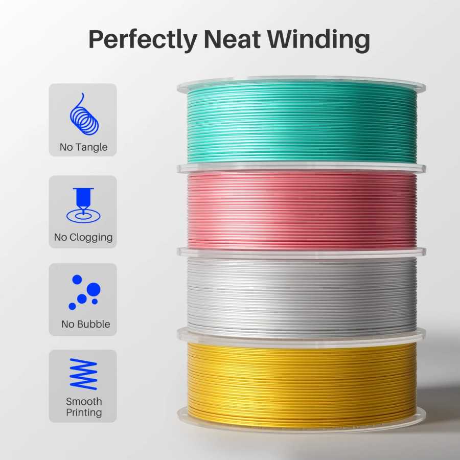Фотография №2 товара ELEGOO Silk PLA Filament 1.75 мм 1 кг, филамент для