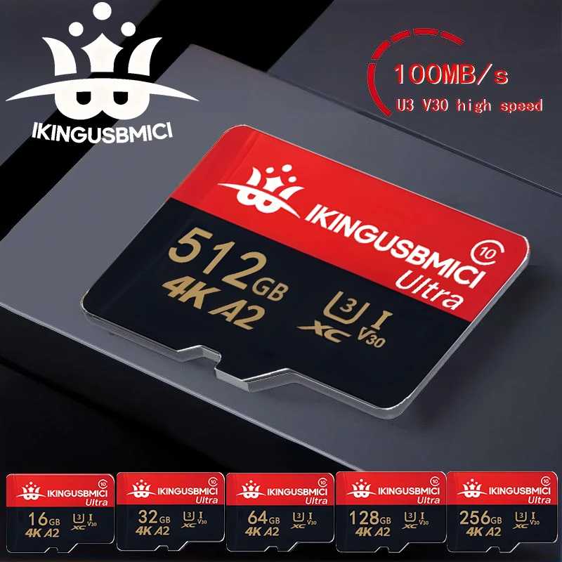 Карты памяти TF/SD, Micro TF/SD, 32 ГБ, 128 ГБ, 256 ГБ, Advanced A2 V30, пыленепроницаемые, высокой емкости, для дронов, видеорегистраторов, ПК Хранение данных