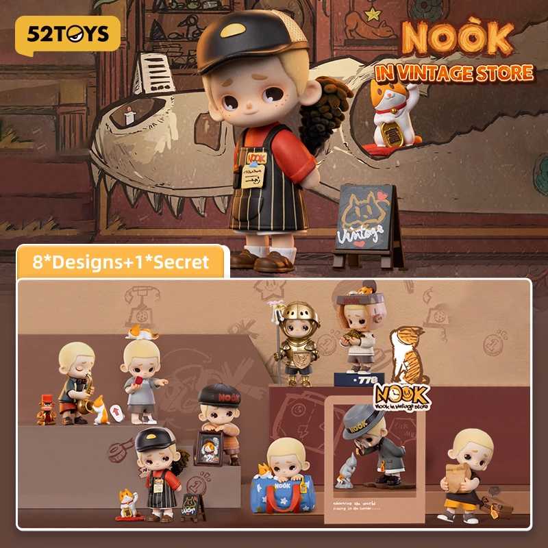 52TOYS NOOK в винтажном магазине, Mystery Box, случайная милая фигурка, Коллекционная игрушка, украшение для рабочего стола, подарок на день рождения Модная слепая коробка