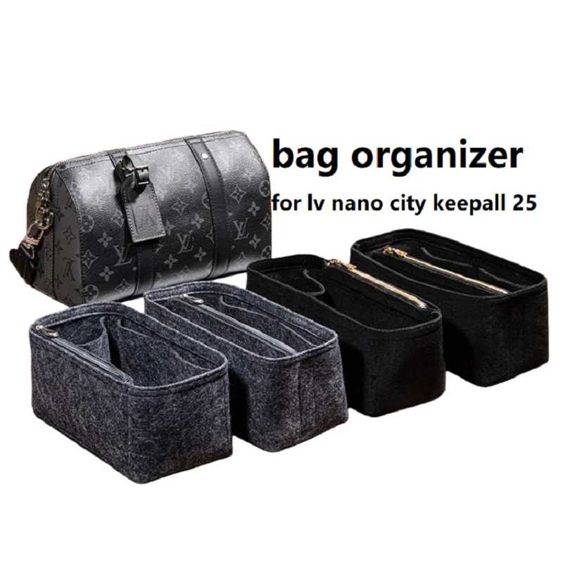 Органайзер из фетра на заказ для сумки LV City Keepall 25 Nano Xs &ndash; вставка для дорожной сумки, аксессуар для багажа и сумок Сумка-органайзер