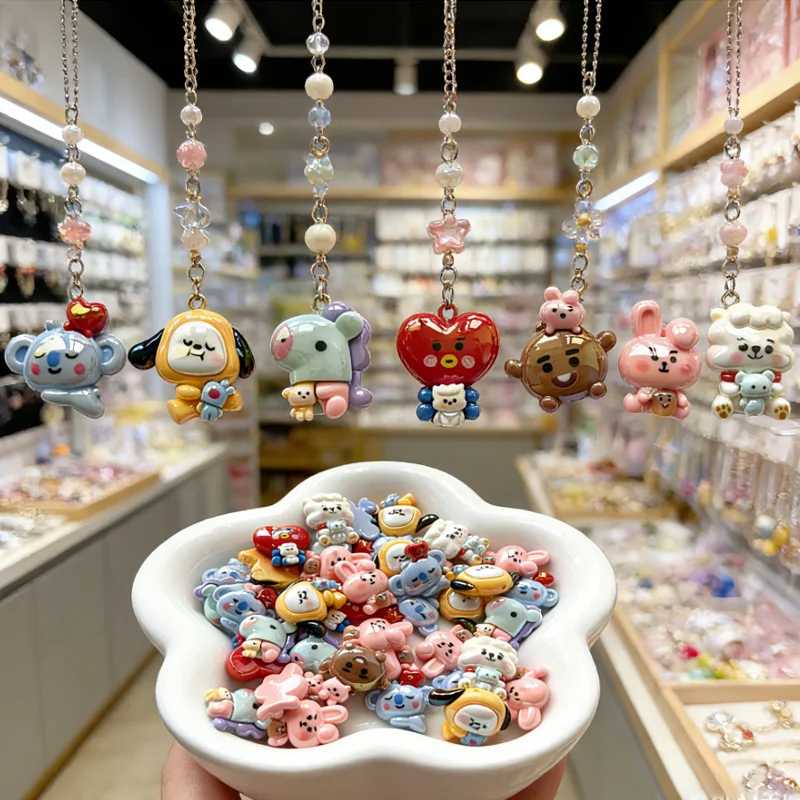Бусины BT21: мультяшные бусины из смолы BTS с прямым отверстием, аксессуары для DIY-цепочек для телефонов LINE FRIENDS Товары АСГ