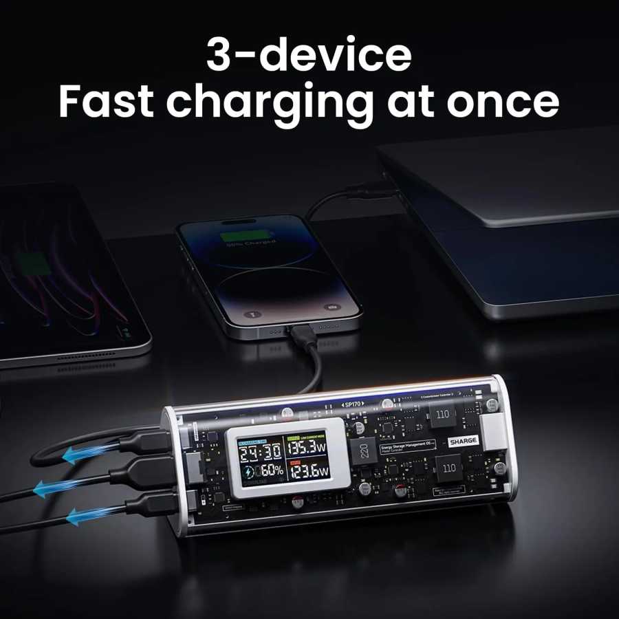 Фотография №1 товара SHARGE Shargeek170W Внешний аккумулятор 170 Вт 24 000 мАч Портативное
