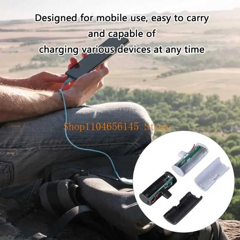 Фотография №1 товара Портативный внешний корпус PowerBank Type-C для 1 аккумулятора 18650, не