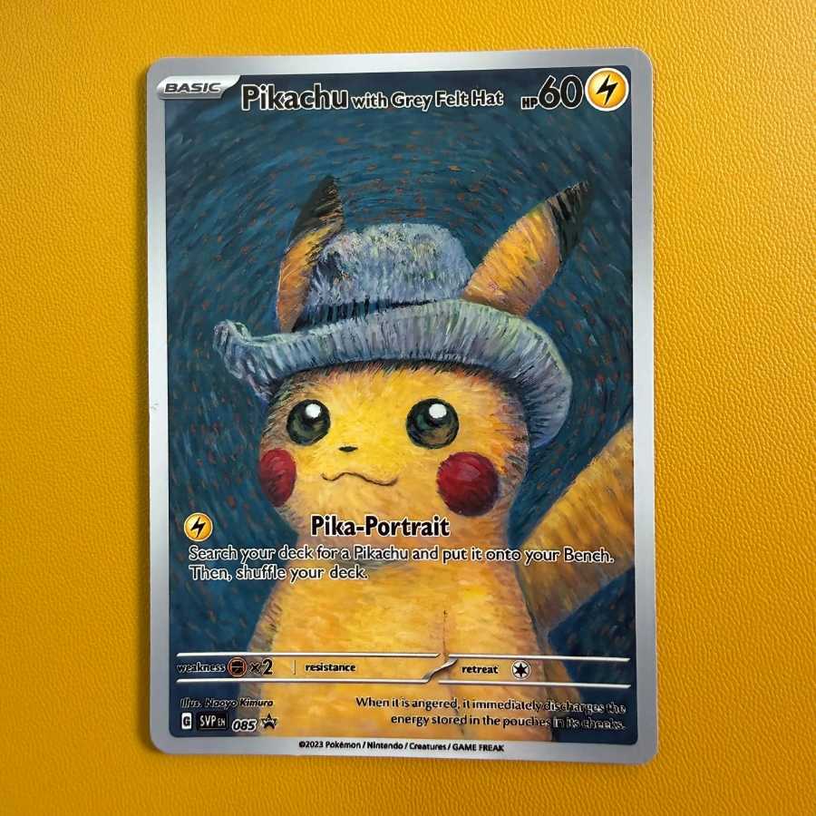 Фотография №3 товара PTCG DIY POKEMON SVP 2023 ENPIKACHU/СЕРЫЙ Фетровый Шлем Покемон XVAN