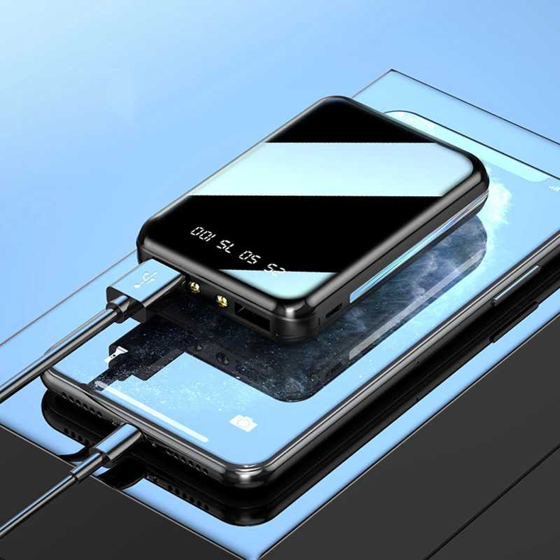 Фотография №2 товара 20000 мАч Mini Power Bank Портативное зарядное устройство Зеркальный экран
