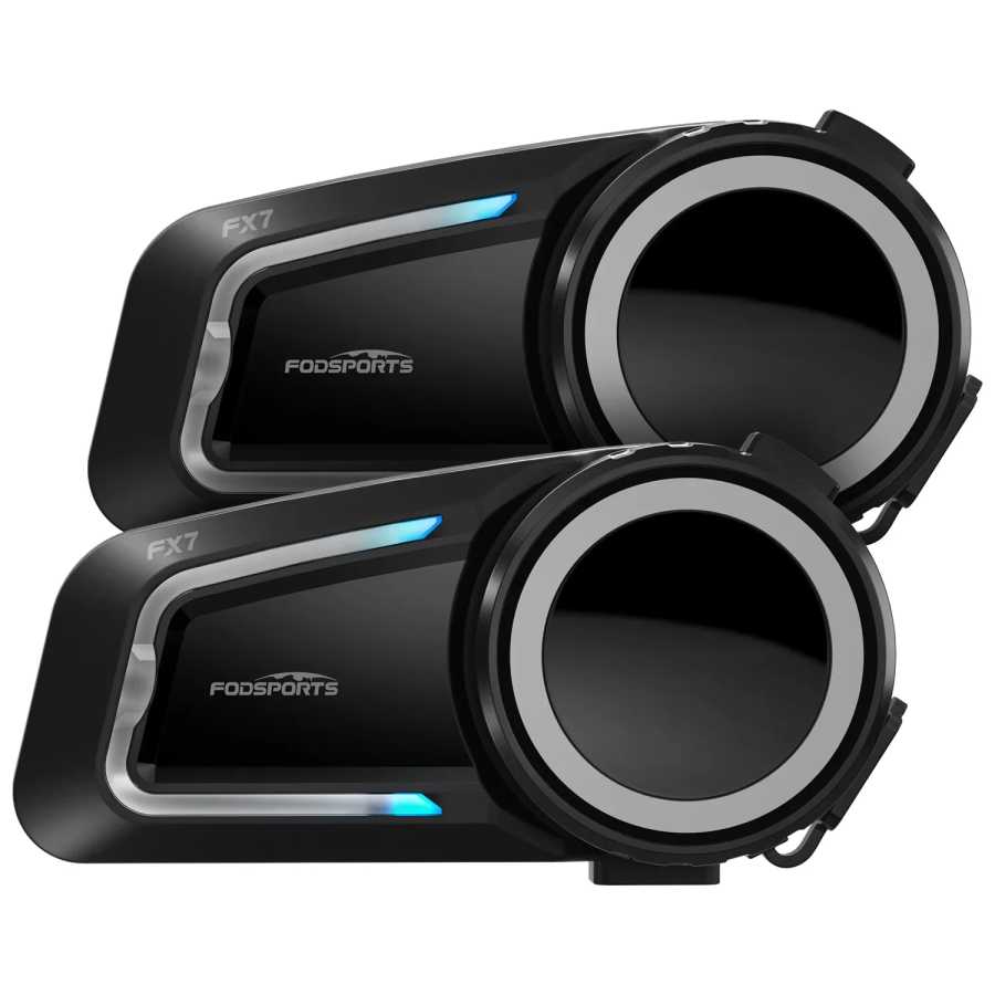 2 шт. Fodsports FX7 Bluetooth-гарнитура для мотоциклетного шлема ,10 Всадников, 2000 м, FM,BT5.4 Аксессуары для мотоциклов