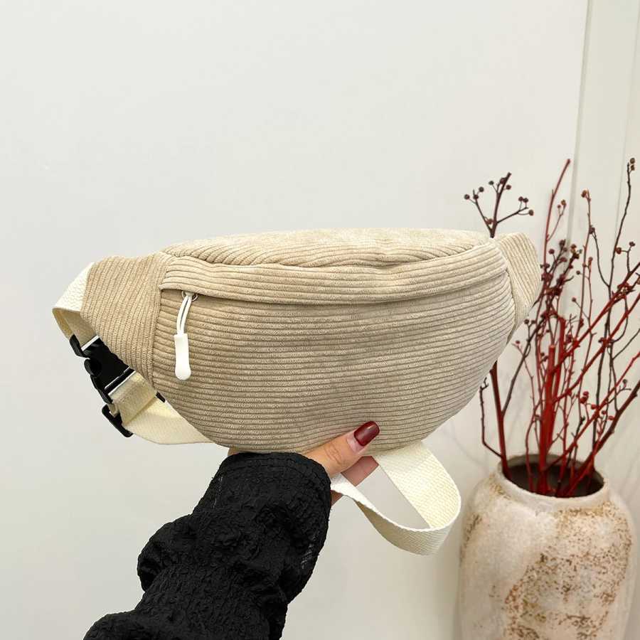 Фотография №4 товара Повседневные вельветовые поясные сумки для женщин, модная поясная сумка, женская