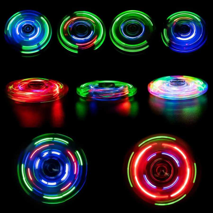 Фотография №5 товара Светящийся в темноте LED спиннер-игрушка для пальцев, антистресс для снятия