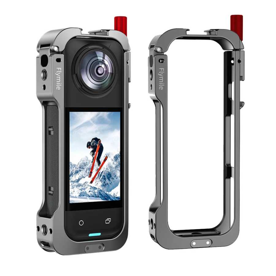 Клетка с алюминиевой рамкой для Insta360 X5, металлический корпус, корпус холодного башмака с силиконовой крышкой объектива для Insta 360 X5, прочные аксессуары Фото- и видеотехника