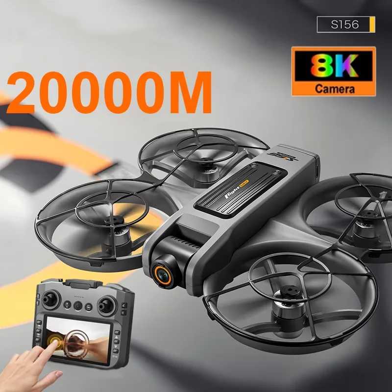 Дрон S156, профессиональная камера 8K с 5G, Wi-Fi, FPV, экраном БПЛА, дистанционным управлением и квадрокоптером для предотвращения препятствий, новинка 2023 года Фото- и видеотехника