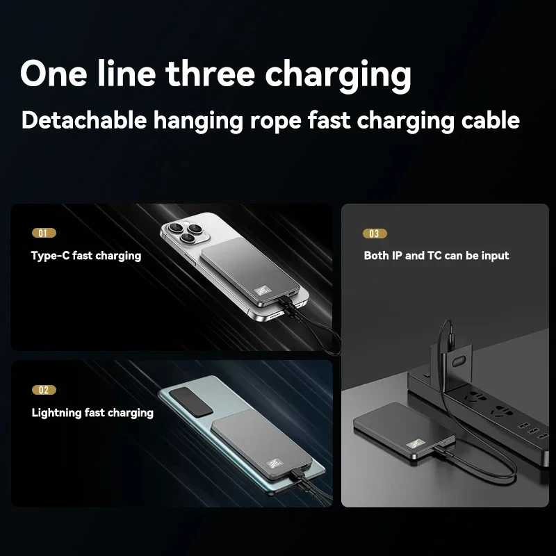 Фотография №4 товара OnePlus 500000 мАч магнитный внешний аккумулятор Power Bank портативный беспроводной
