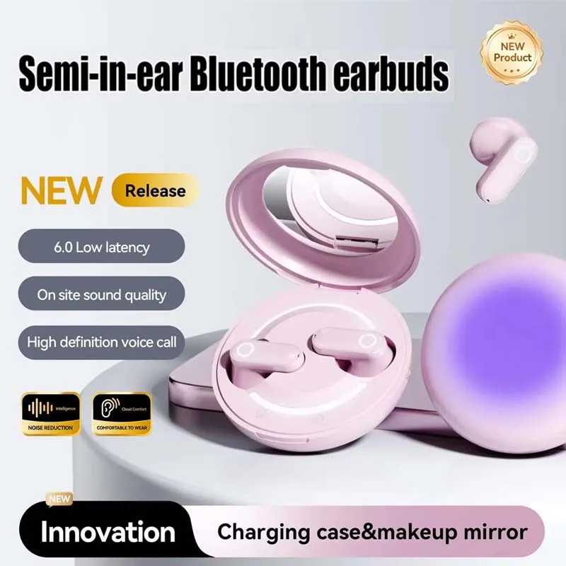 Новые беспроводные Bluetooth-наушники TWS 2026 года с шумоподавлением и сверхдолгим временем автономной работы, зеркало для макияжа Портативное аудио и видео