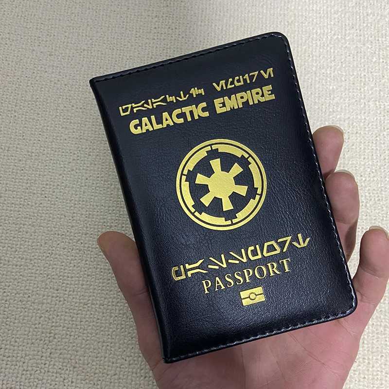 Новая обложка для паспорта с логотипом Galactic Empire, черные чехлы из искусственной кожи для паспортов, дорожный кошелек, органайзер для документов, держатель для паспорта Аксессуары для путешествий