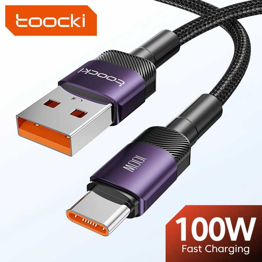 Toocki 6A USB-кабель типа C для Xiaomi POCO Samsung Huawei 100 Вт, зарядное устройство для быстрой зарядки, USB-кабель для передачи данных, кабель TypeC для Realme OPPO 