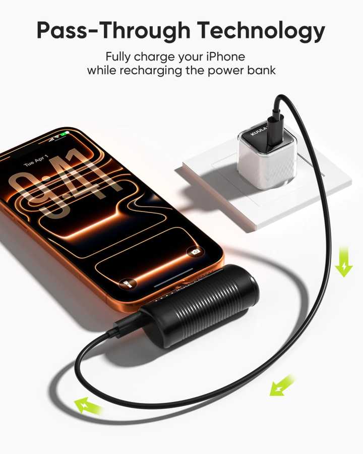 Фотография №3 товара Портативный внешний аккумулятор KUULAA Mini Power Bank 4500 мАч для