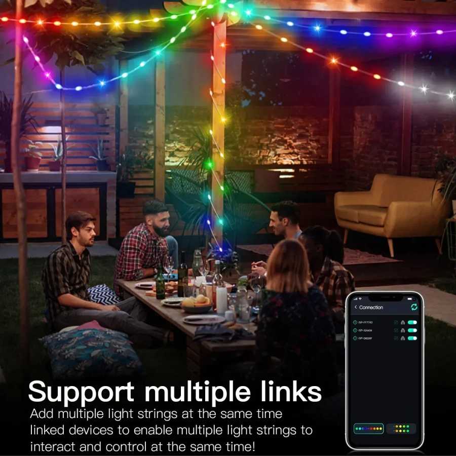 Фотография №1 товара 5 м/10 м/15 м/20 м RGBIC USB Sting Light Bluetooth