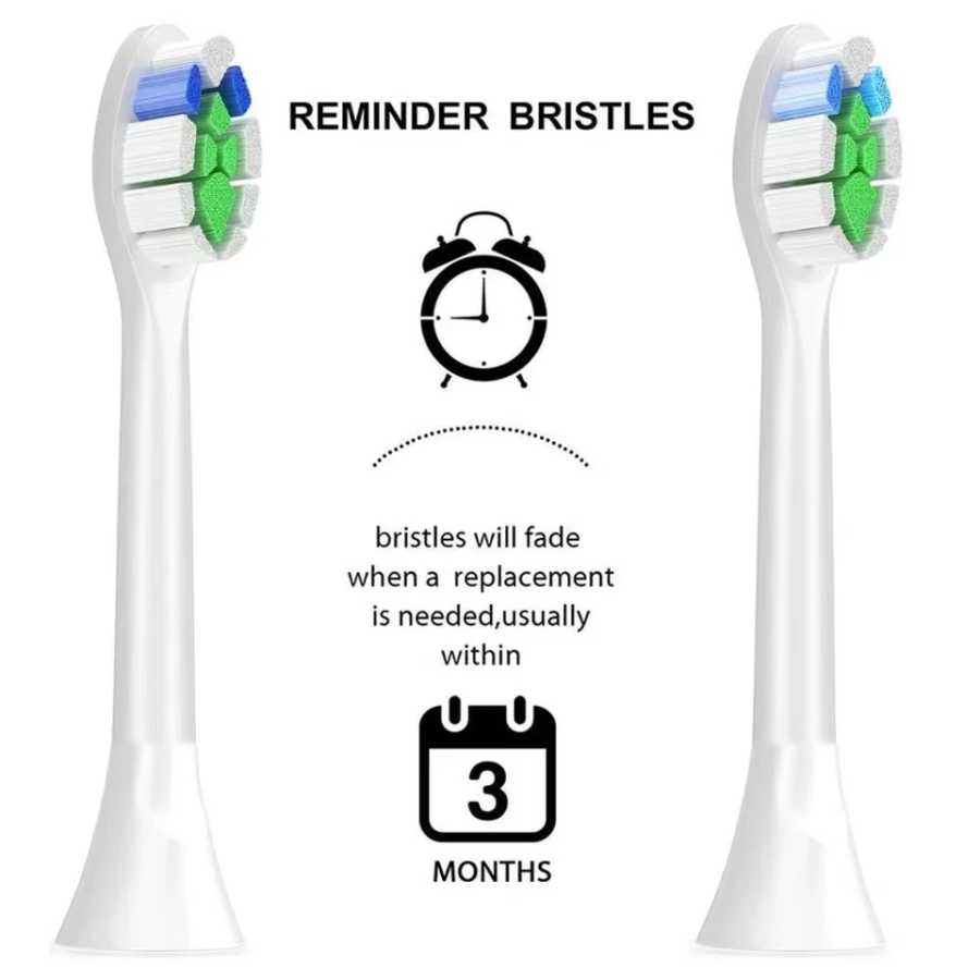 Фотография №2 товара Сменные насадки для зубной щетки Philips Sonicare серии HX3/HX6/HX9 HX3210/3211/6150/6500/6510/6530/9342/6730